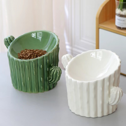 15° Tilted Ceramic Cat Food & Water Bow - Image 3