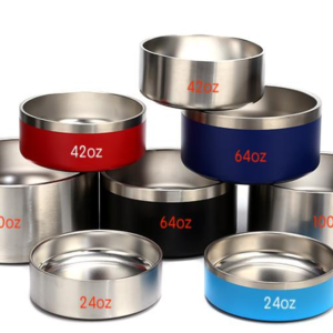 double wall stainless steel dog food bowl