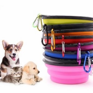 foldable silicone pet travel bowl