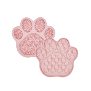 paw shaped silicone pet lick mat