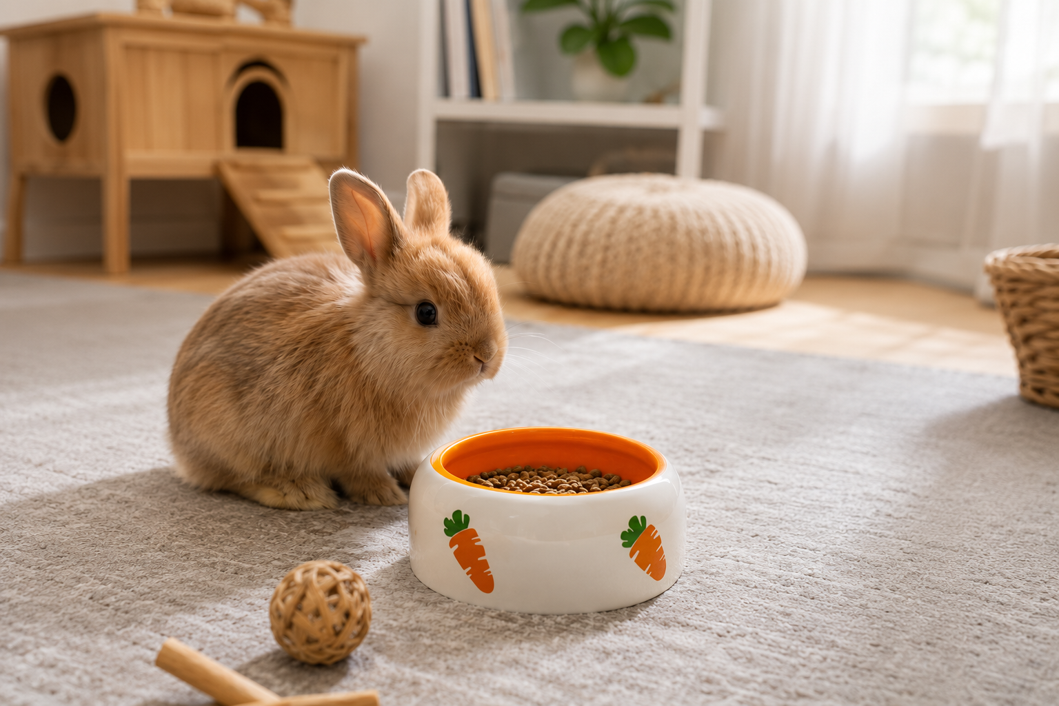 15° tilted ceramic rabbit bowl 15° tilted ceramic rabbit bowl